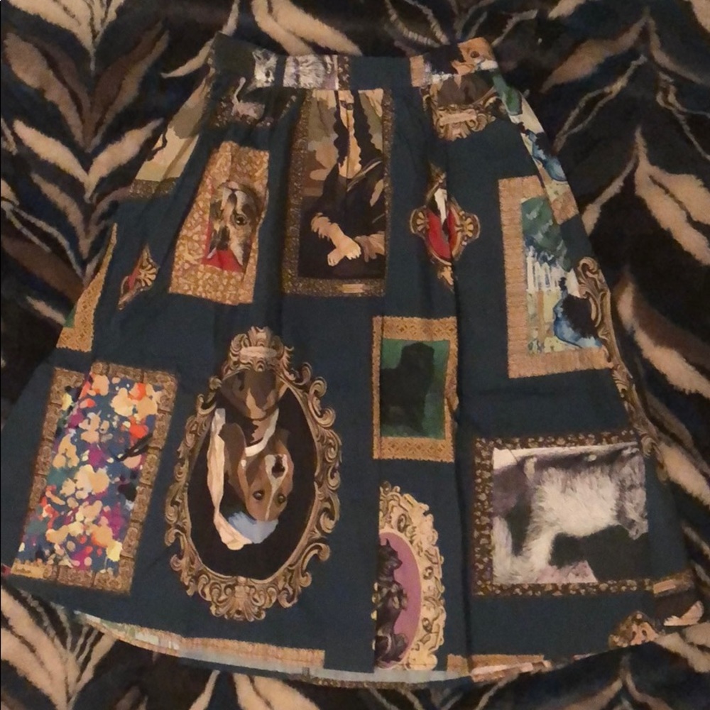 NWOT MODCLOTH Pet portrait skirt
